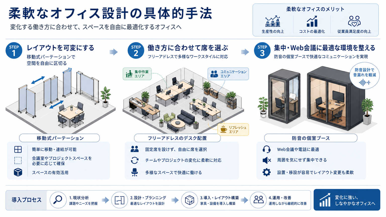 成長期のオフィス設計における具体的な手法